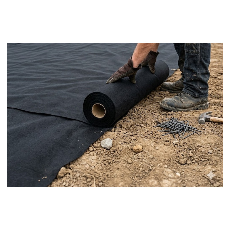 Géotextile anti UV noir - rouleau de 25 m2