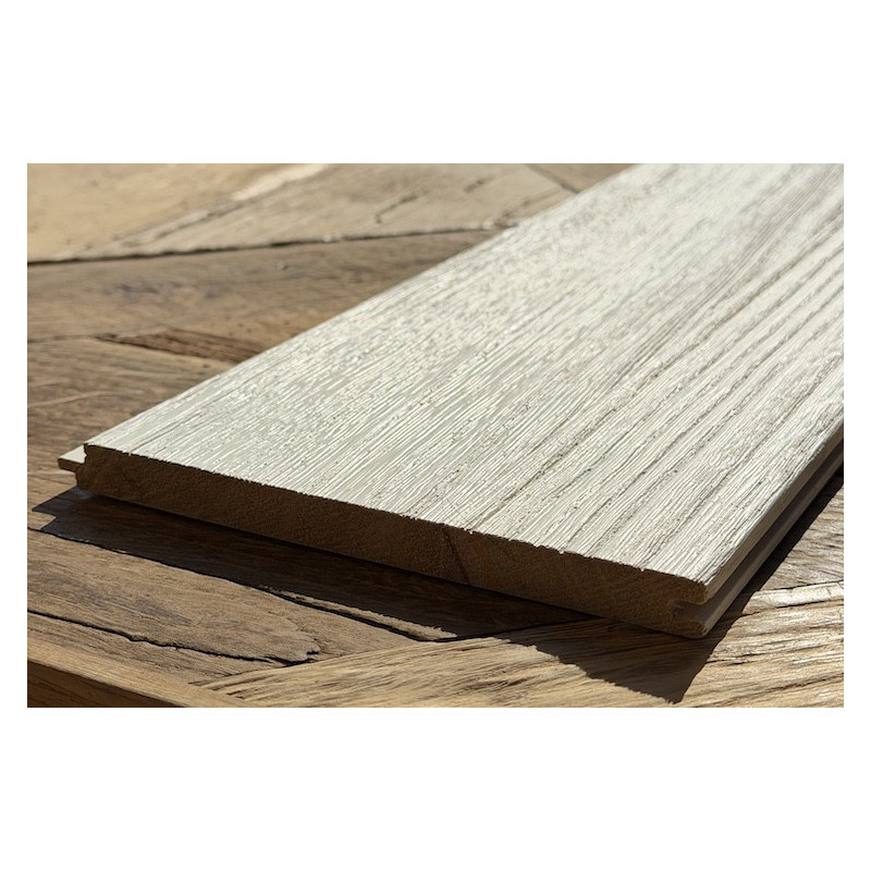 Lambris Paulownia - 12 x 150 x 2440 mm - brossé blanc