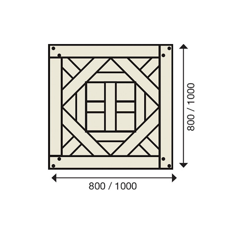 Panneaux Aremberg massif Chêne Premier - 14 x 1000 x 1000 mm