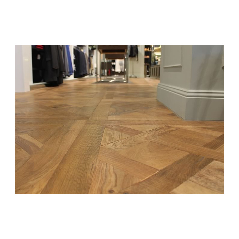 Panneau Versailles chêne massif rustique 14×1000mm verni — Prix sur devis · Sur commande | Floorz™
