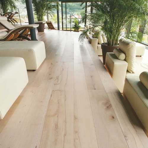 Parquet contrecollé Hêtre - 16 x 100 à 140 mm - verni extra mat
