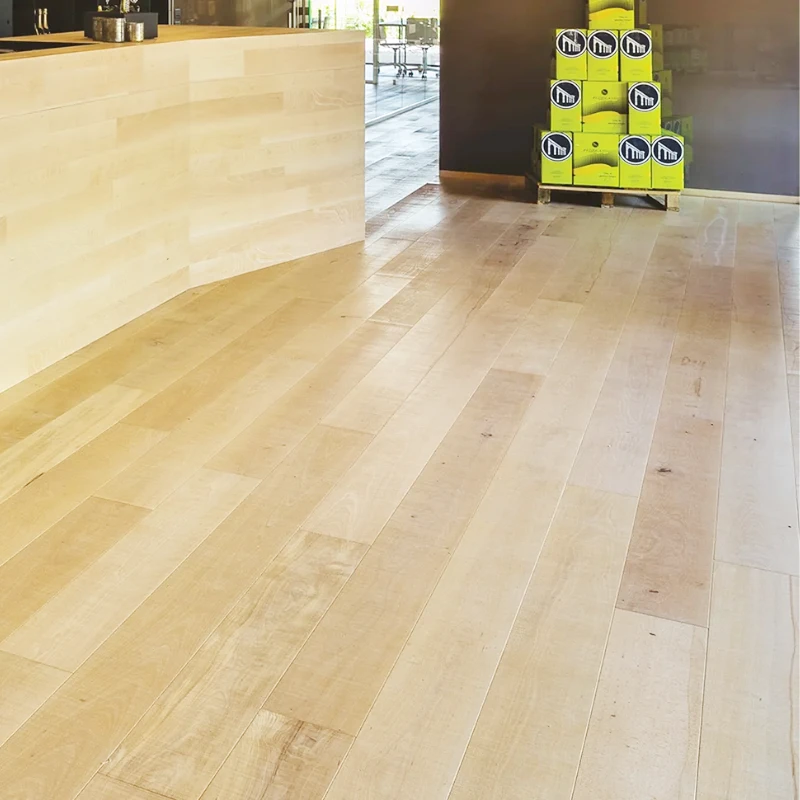 Parquet Hêtre naturel, verni extra-mat, éco-responsable