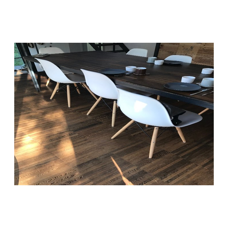 Parquet industriel Wengé - 20 x 15 x 300 mm - motif sur chants