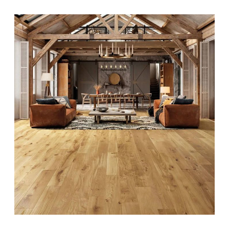 Parquet massif Chêne 15 x 70 mm brut Campagne - dès 50.56 €/m² HT - collection été | Floorz™