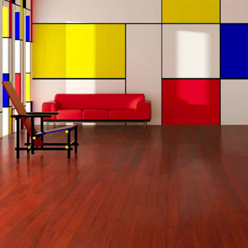 Parquet massif Padouk - 14 x 140 mm - verni