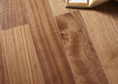 Parquet massif Sapelli - 15 x 140 mm - brut