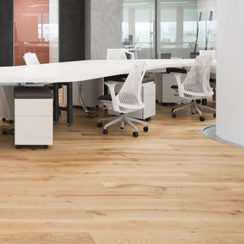 Parquet contrecollé Chêne Rustique - 5,5 x 100 mm - verni