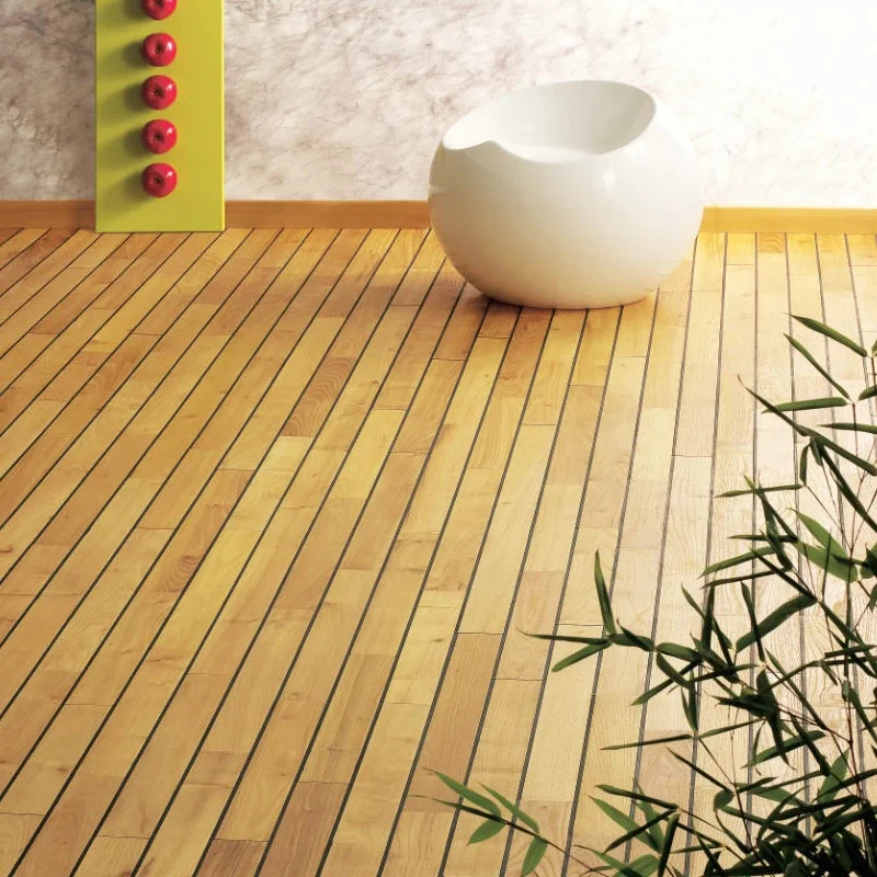 parquet Pont de Bateau Acacia Robinier - lames brutes double face pour salle de bain