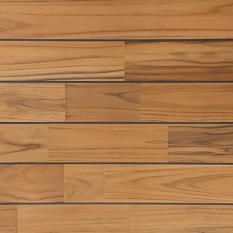 Indémodable parquet salle de bain en pont de bateau en teck massif