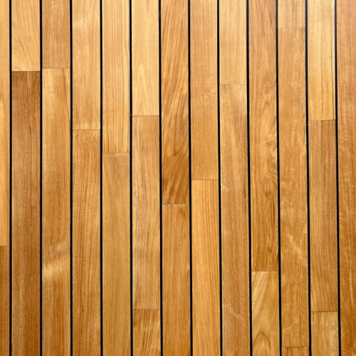 Parquet contrecollé Pont de Bateau Teck préfini - 15 x 126 mm - huilé - Large XXL