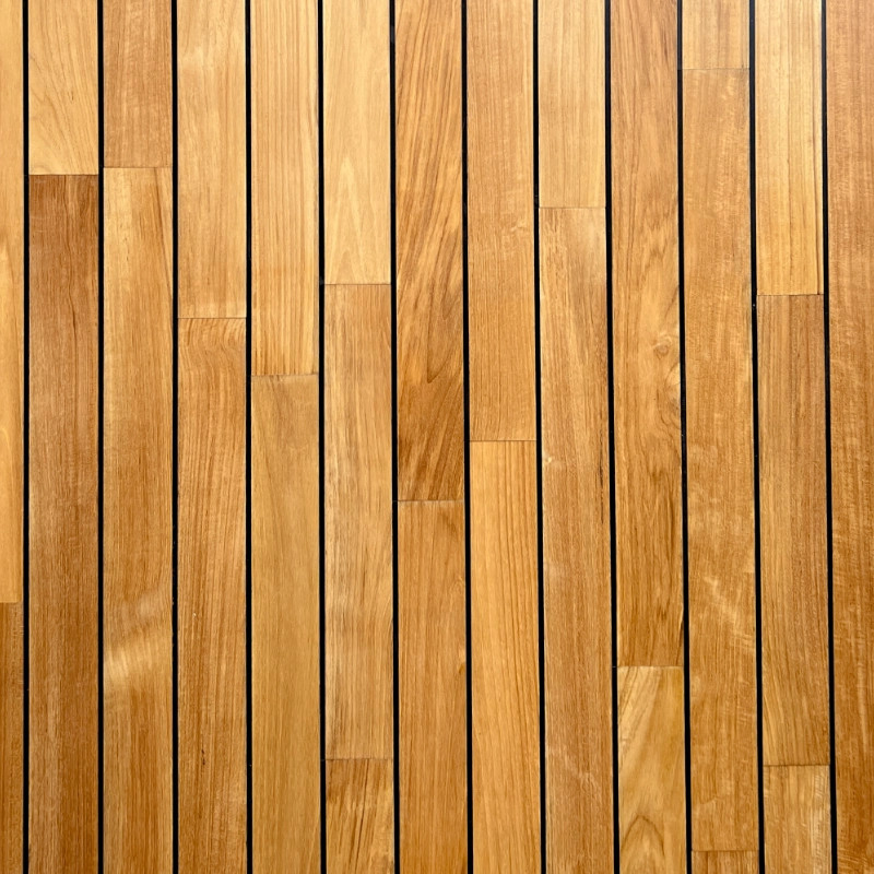STARLINE ♦ Parquet Pont de Bateau Teck préfini 12 x 90 mm