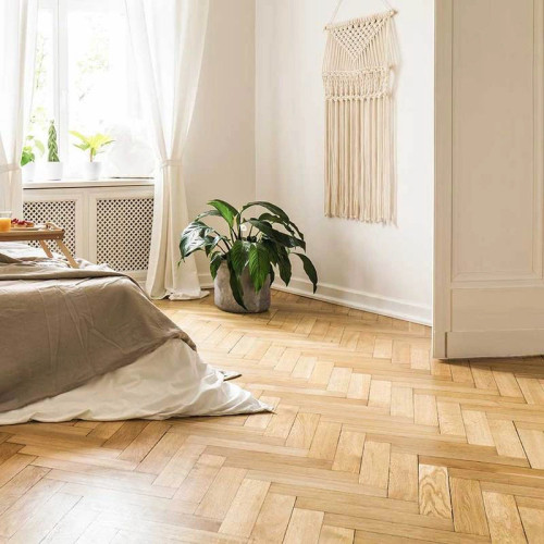 Parquet massif Chêne Premier Bâton Rompu - 21 x 70 x 500 mm - brut