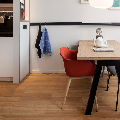 Parquet contrecollé Bambou BambooSupreme Moso - 10 x 95 x 970 mm - brut - caramel - vertical