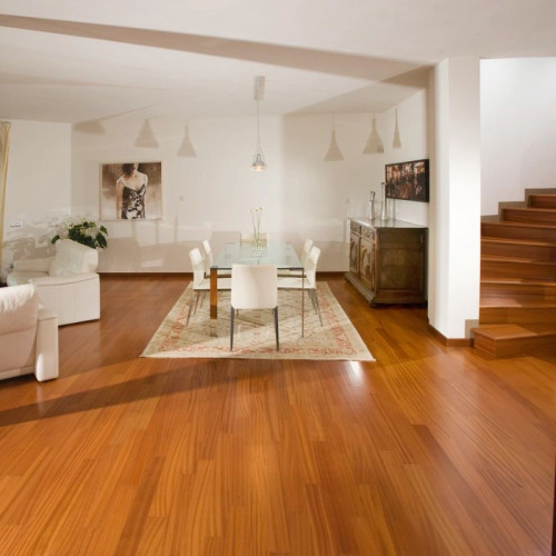 Parquet contrecollé Doussié - 15 x 180 mm - huilé