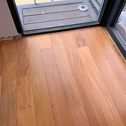 Parquet massif Garapa - 14 x 90 mm - brut