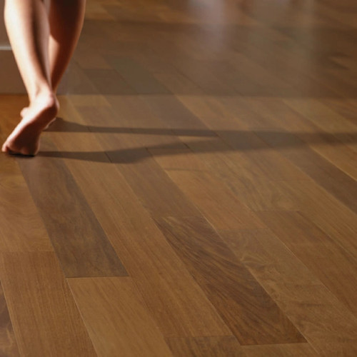 Parquet massif Ipé - 14 x 90 mm - verni satiné