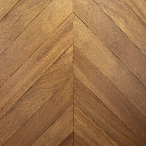 Parquet massif Iroko Point Hongrie - 14 x 90 x 500 mm - brut