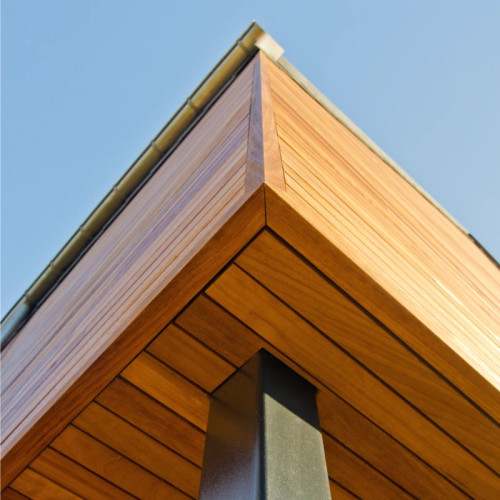 Bardage Iroko - 20 x 67 mm - claire voie