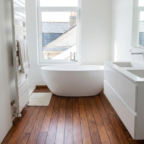 Parquet massif Jatoba Pont Bateau - 14 x 90 mm - brut