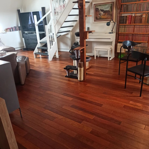 Parquet massif Merbau - 15 x 70 mm - brut