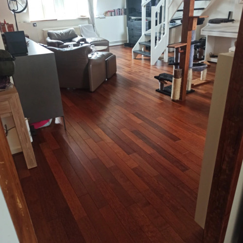 Parquet massif Merbau - 10 x 60 x 300 mm - brut - Bali - PROMO