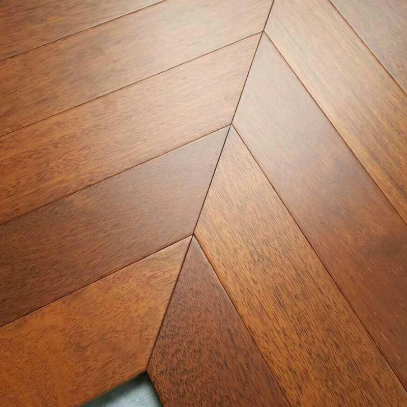 Merbau 12 x 150 x 760 mm verni satiné Point de Hongrie - dès 175 €/m² HT - nouvelle référence | Floorz™