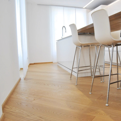 Parquet contrecollé Chêne Premier Bis - 15 x 90 mm - brossé - verni naturel - Toulouse
