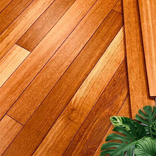 Parquet massif Kempas - 15 x 90 mm - huilé