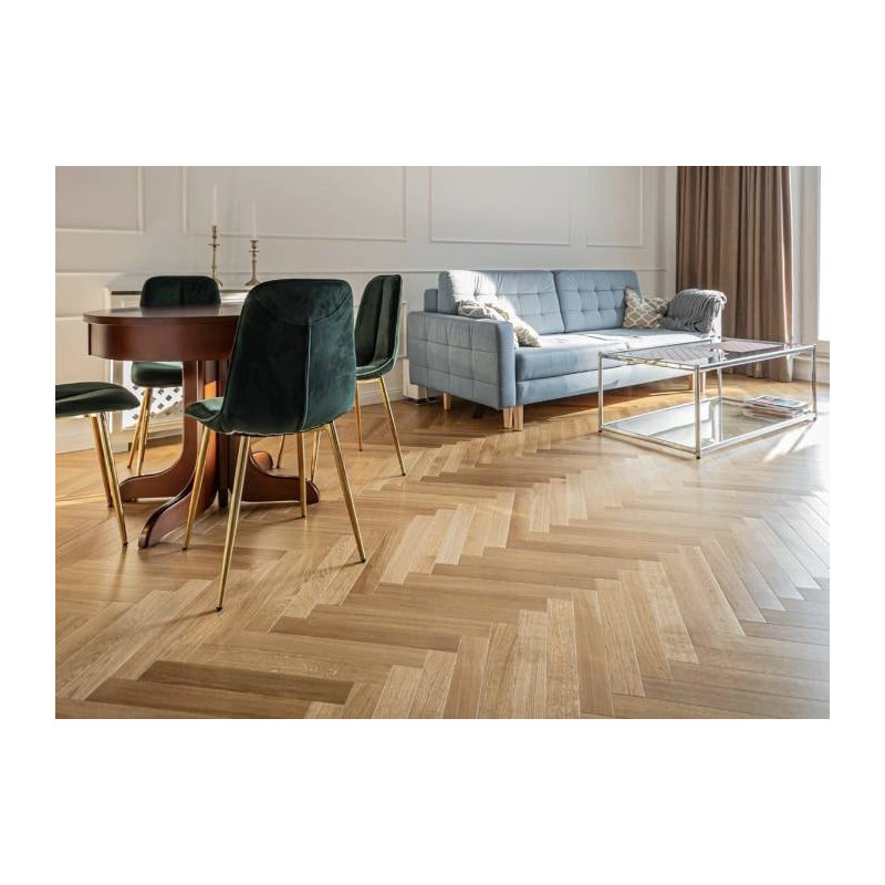 Parquet Parquet contrecollé Chêne Premier - 11 x 70 x 350 mm - verni ou huilé