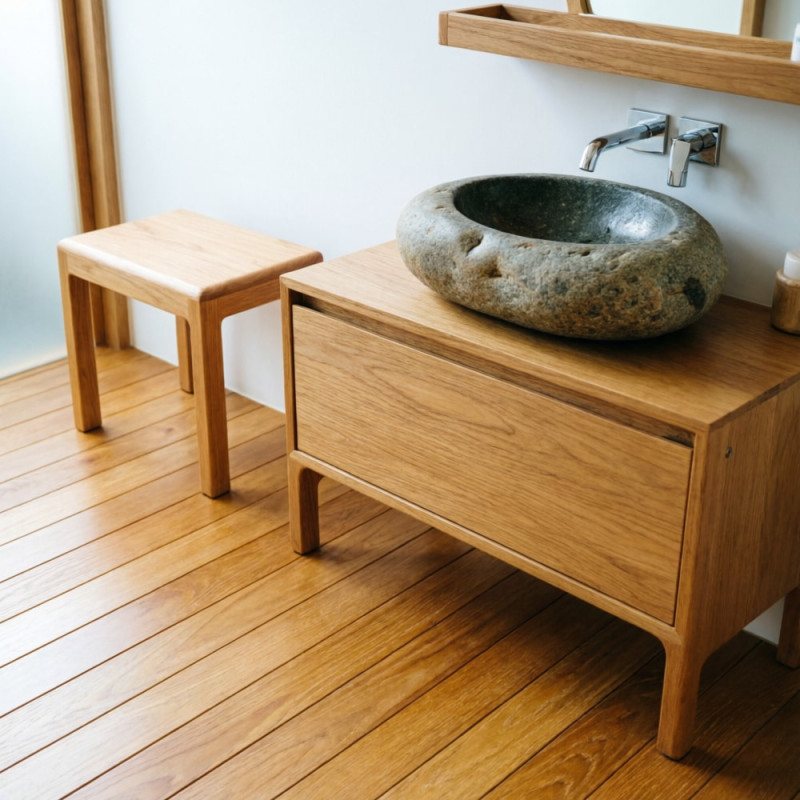 Acacia massif 14 x 90 mm verni - dès 93 €/m² HT - réservez avant rupture | Floorz™