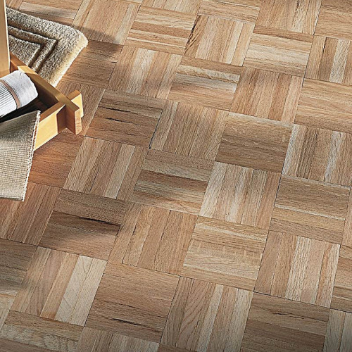 Parquet industriel Chêne Premier - 8 x 120 x 120 mm - motif à damier - Reims