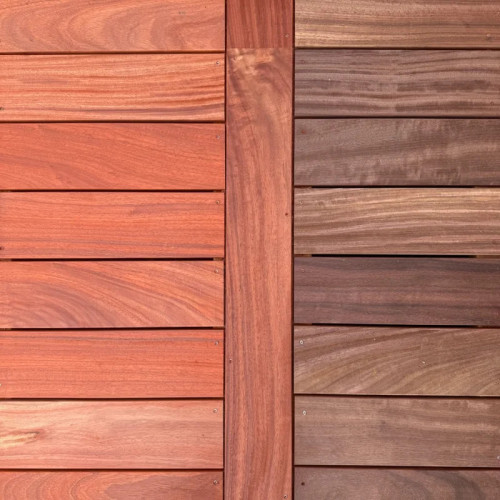Lames de terrasse Padouk - 21 x 145 x 1500 et 1800 mm - 2 faces lisses