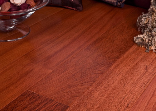 Parquet massif Cumaru Rouge - 14 x 90 mm - brut