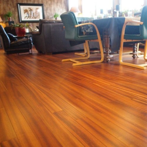 Parquet massif Sapelli - 20 x 100 mm - brut