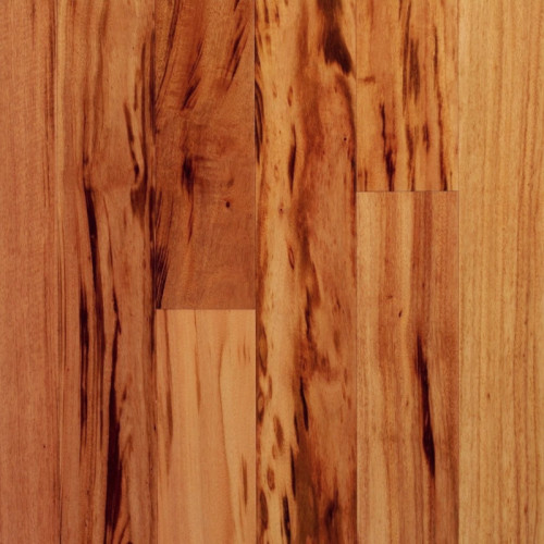 Parquet massif Tigerwood Muiracatiara - 15 x 90 mm - verni satiné