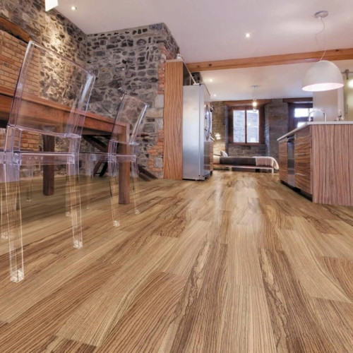 Parquet massif Zebrano - 20 x 120 mm - huilé