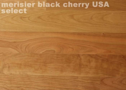Parquet massif Merisier Select Bâton Rompu - 22 x 90 x 450 mm - brut