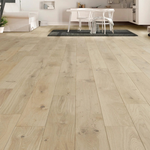 Parquet contrecollé Chêne Rustique - 14 x 180 mm - brossé - huilé aspect brut - PROMO