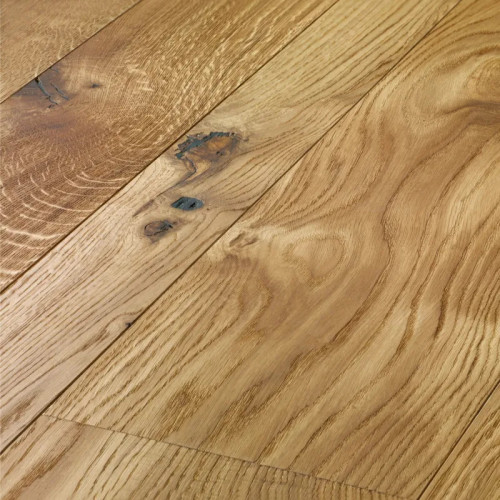 Parquet contrecollé Chêne Rustique - 15 x 90-145-220 mm - huilé incolore - structuré - à la française