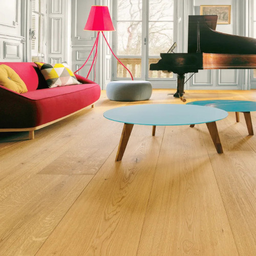Parquet contrecollé Chêne Rustique - 20 x 300 mm - brut