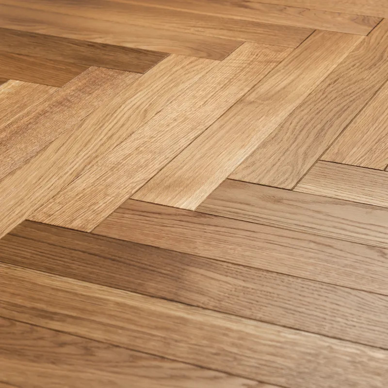 Chêne 13 x 100 x 500 mm Bâton Rompu verni/huilé - dès 94 €/m² HT | Floorz™