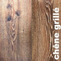 Plancher chêne effet wagon brule - 22 x 220 mm