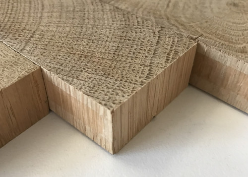 Parquet massif en bois de bout Chêne - 20 x 45 x 75 mm - brut