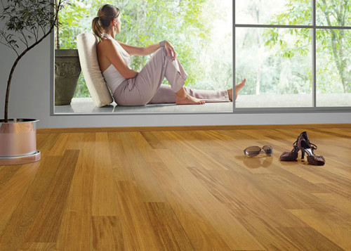 Parquet contrecollé Tauari - 15 x 180 mm - verni
