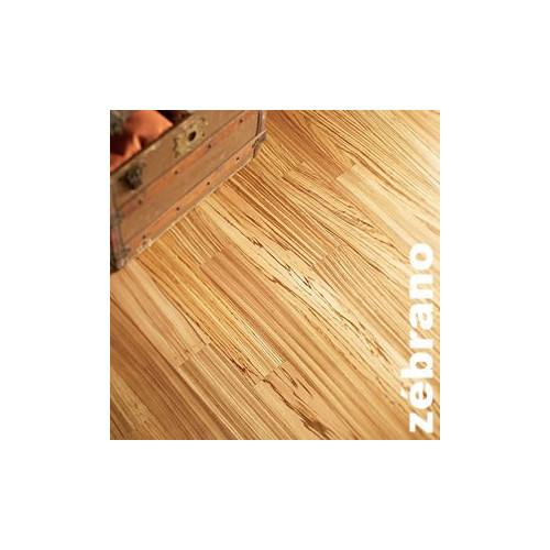 Parquet contrecollé Zébrano ABC - 13 x 120 mm - verni