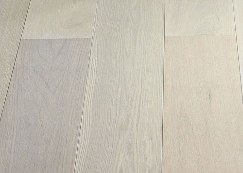 Parquet Contrecollé Chene Premier/Rustique - 15 x 189 x 1860 mm - brossé - huilé blanc - LPDD