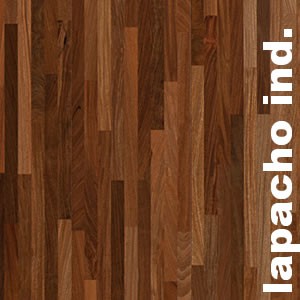 Parquet industriel Lapacho - 15 x 180 x 220 mm - motif sur chants - PROMO