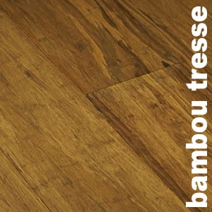 Parquet massif Bambou tressé - 10 x 130 x 920 mm - verni - Caramel