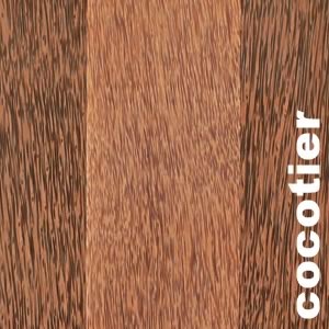 Parquet massif Cocotier - 14 x 90 mm - brut - Corse