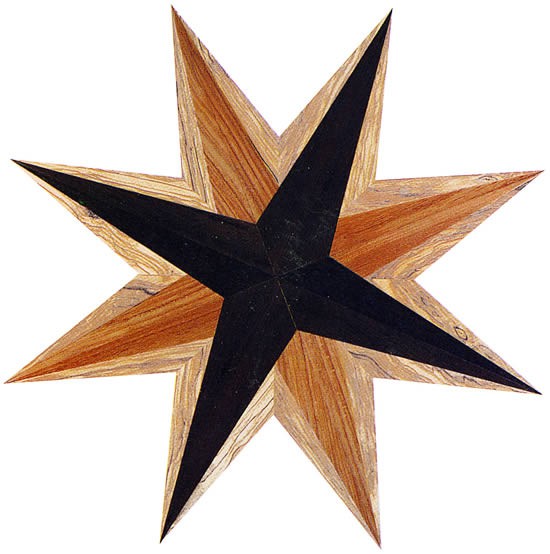 Rosace centre de piece en marqueterie Amleto 10 x 500 mm